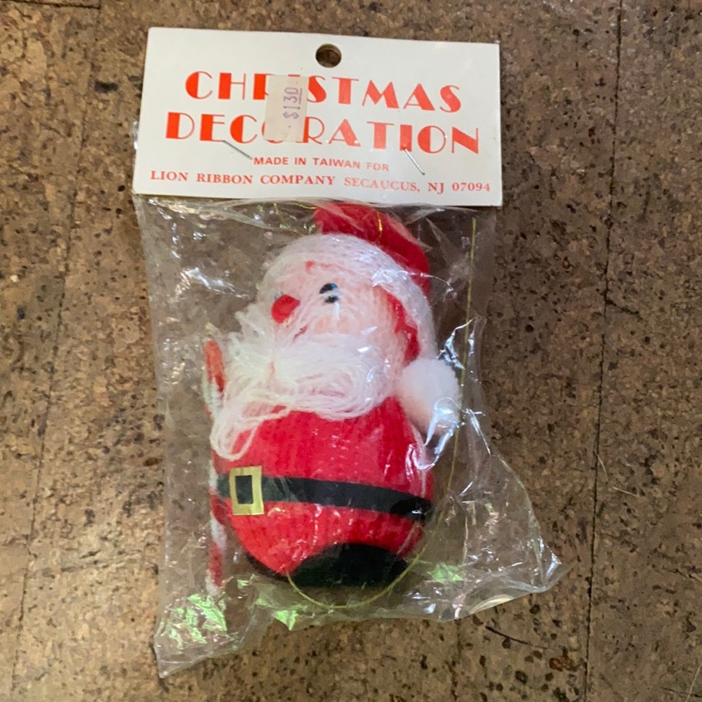 Vintage Sealed Santa Ornament